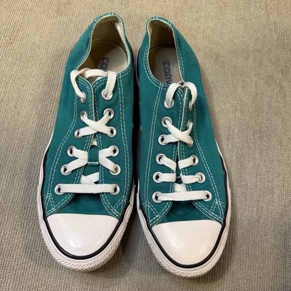 Converse Chuck Taylor All Star Canvas Low Top Sneakers Teal W-7 M-5 - Picture 2 of 8